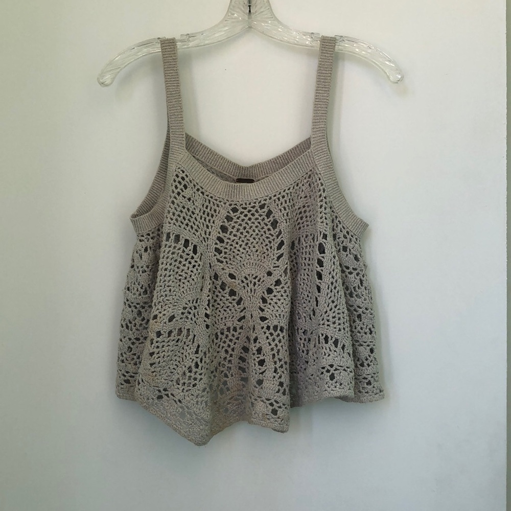 Free People crochet swing tank/crop
